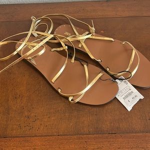 New Zara Strappy Flat Sandal - Size 42 (11)